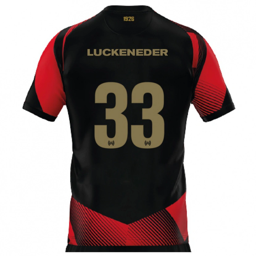 Danxen Criança Camisola Felix Luckeneder #33 Preto Vermelho Principal 2025/26 Camisa Brasil