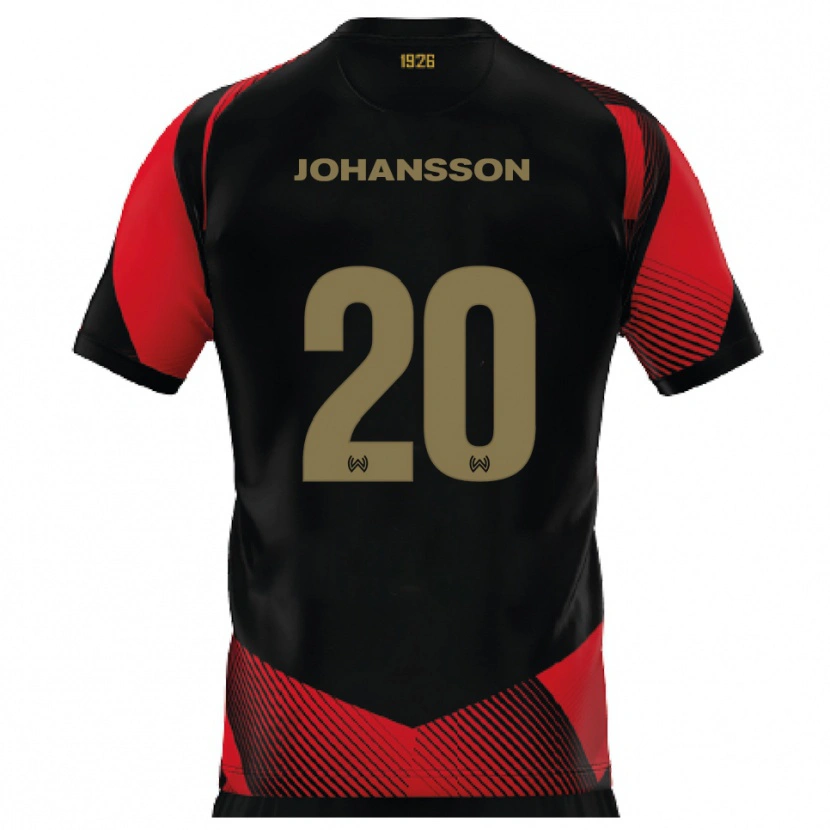 Danxen Criança Camisola Ryan Johansson #20 Preto Vermelho Principal 2025/26 Camisa Brasil