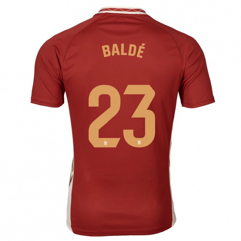 Danxen Criança Camisola Ibrahim Baldé #23 Borgonha Dourado Alternativa 2025/26 Camisa Brasil