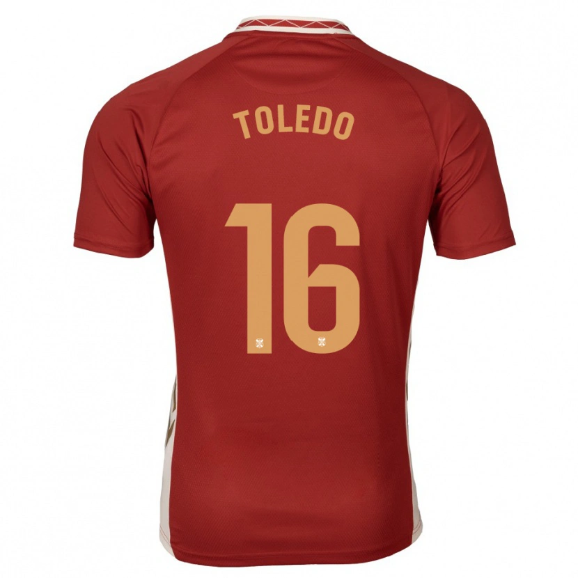 Danxen Criança Camisola Adrián Toledo #16 Borgonha Dourado Alternativa 2025/26 Camisa Brasil