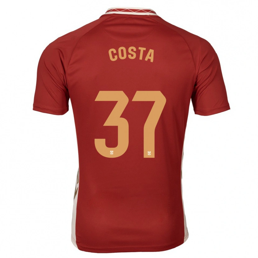 Danxen Criança Camisola Mauro Costa #37 Borgonha Dourado Alternativa 2025/26 Camisa Brasil