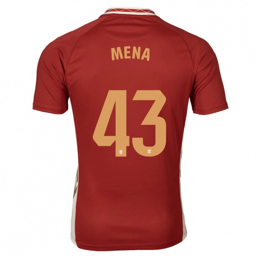 Danxen Criança Camisola Denilson Mena #43 Borgonha Dourado Alternativa 2025/26 Camisa Brasil
