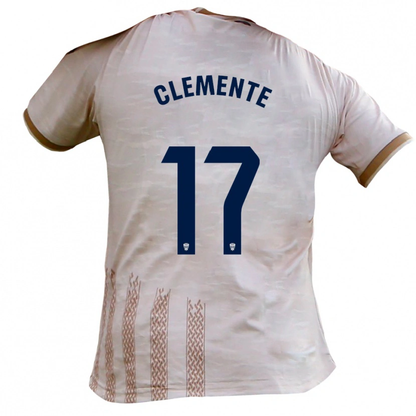 Danxen Criança Camisola Jesús Clemente #17 Branco Sujo Castanho Alternativa 2025/26 Camisa Brasil