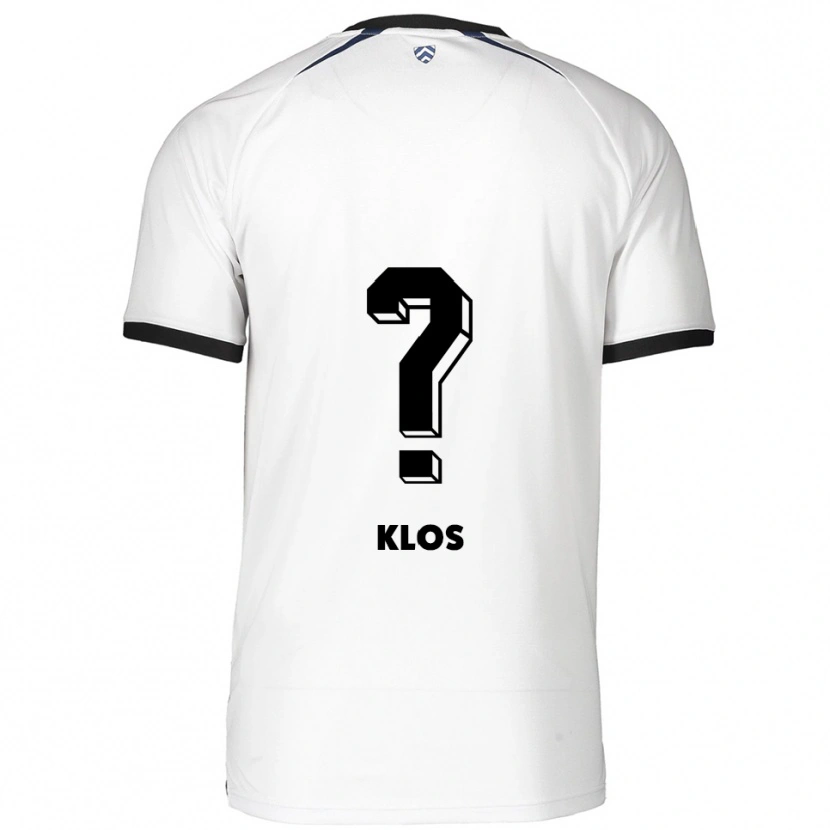 Danxen Criança Camisola Aaron Klos #0 Branco Preto Alternativa 2025/26 Camisa Brasil