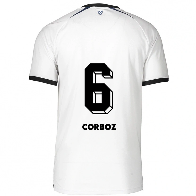 Danxen Criança Camisola Mael Corboz #6 Branco Preto Alternativa 2025/26 Camisa Brasil