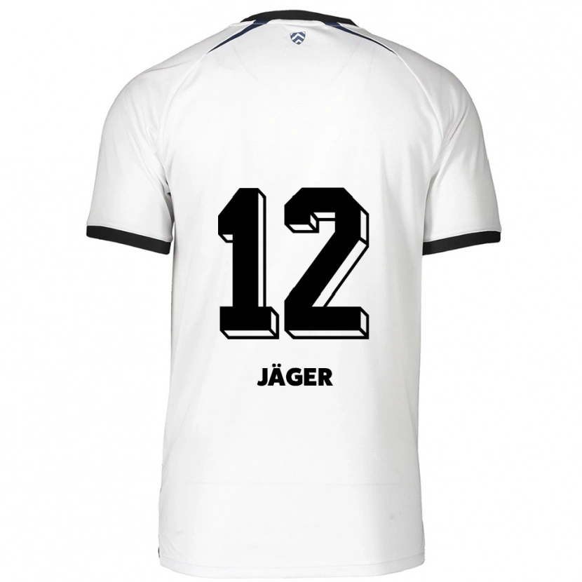 Danxen Criança Camisola Mino Jäger #12 Branco Preto Alternativa 2025/26 Camisa Brasil