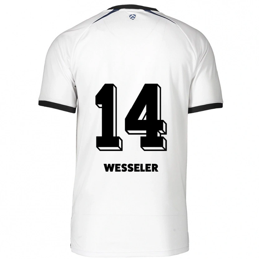 Danxen Criança Camisola Anna Weßeler #14 Branco Preto Alternativa 2025/26 Camisa Brasil