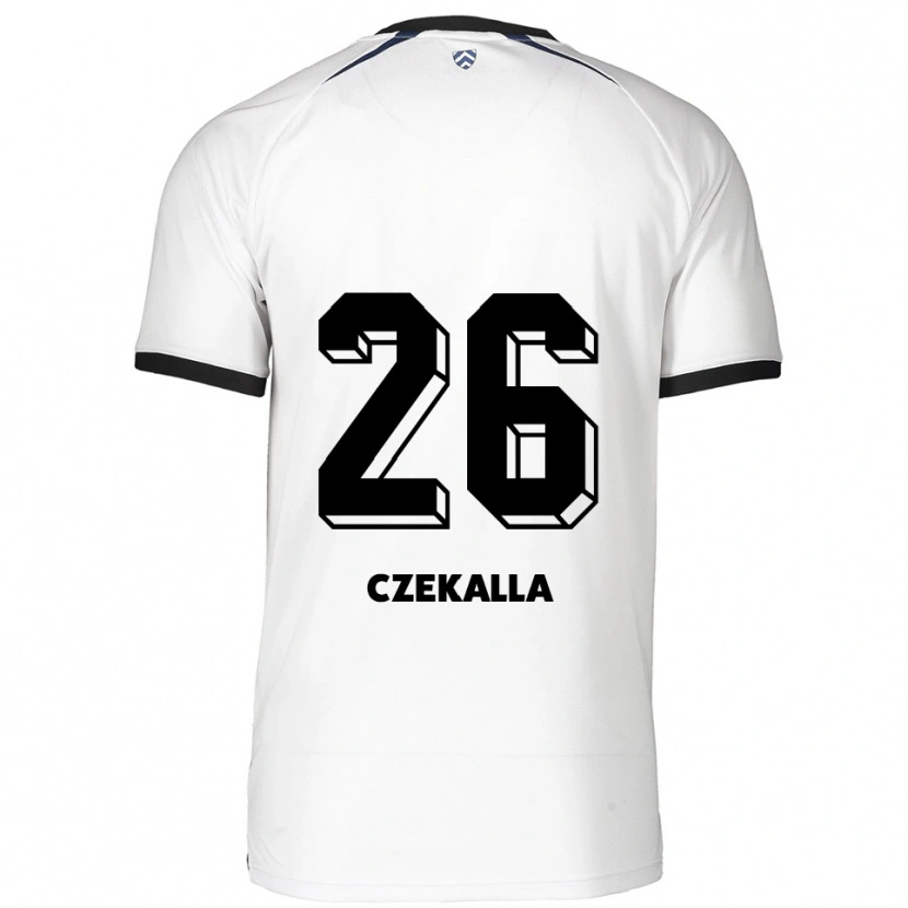 Danxen Criança Camisola Anna Czekalla #26 Branco Preto Alternativa 2025/26 Camisa Brasil