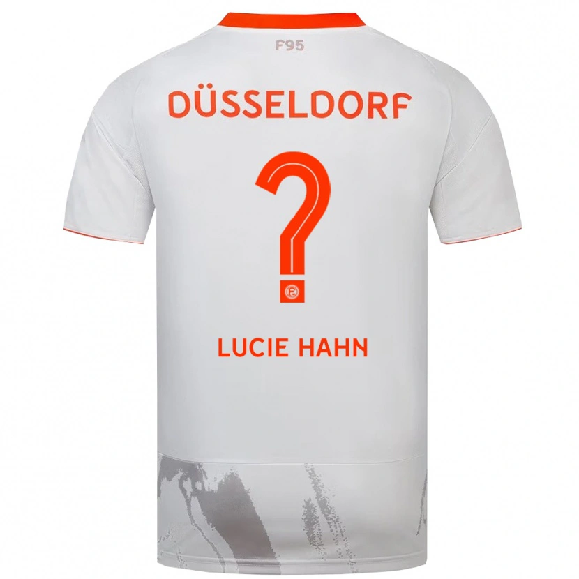 Danxen Criança Camisola Lucie Hahn #0 Branco Laranja Alternativa 2025/26 Camisa Brasil