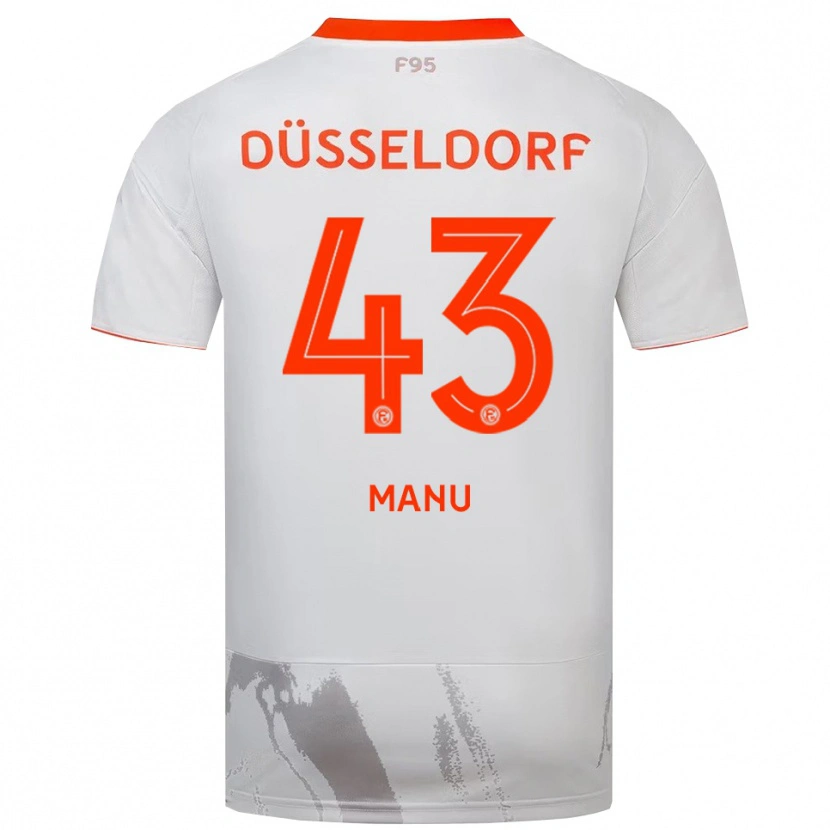 Danxen Criança Camisola King Manu #43 Branco Laranja Alternativa 2025/26 Camisa Brasil