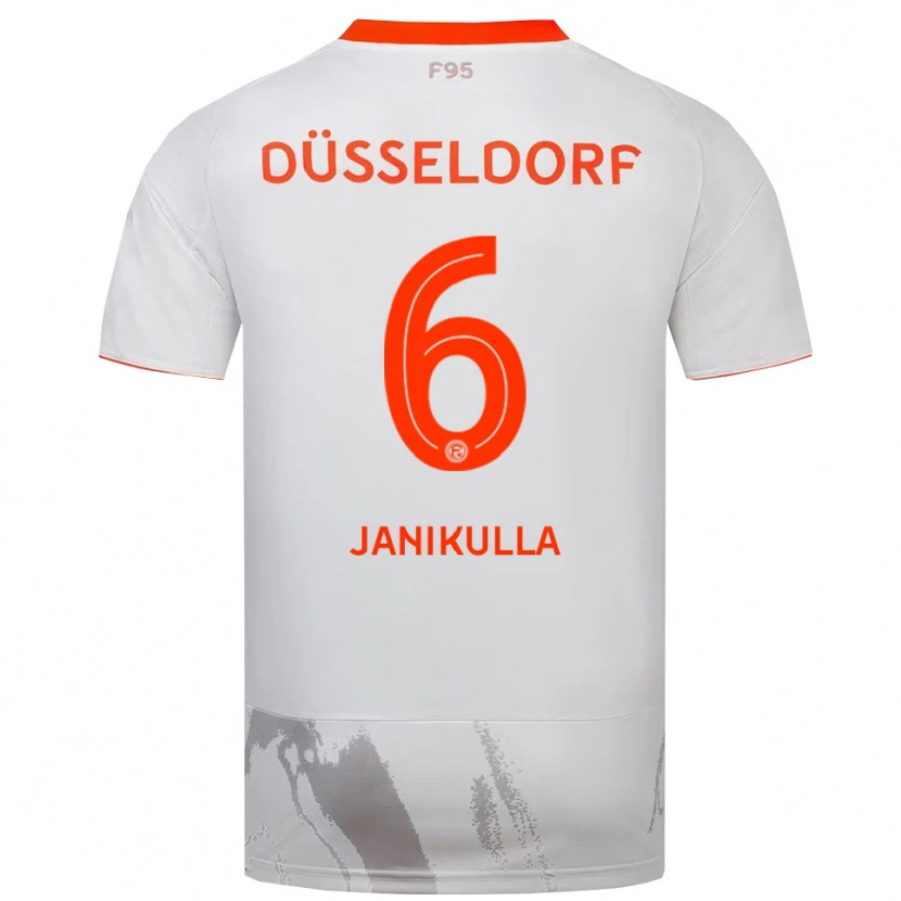 Danxen Criança Camisola Julius Janikulla #6 Branco Laranja Alternativa 2025/26 Camisa Brasil