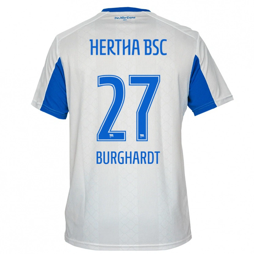 Danxen Criança Camisola Lenina Burghardt #27 Branco Azul Alternativa 2025/26 Camisa Brasil
