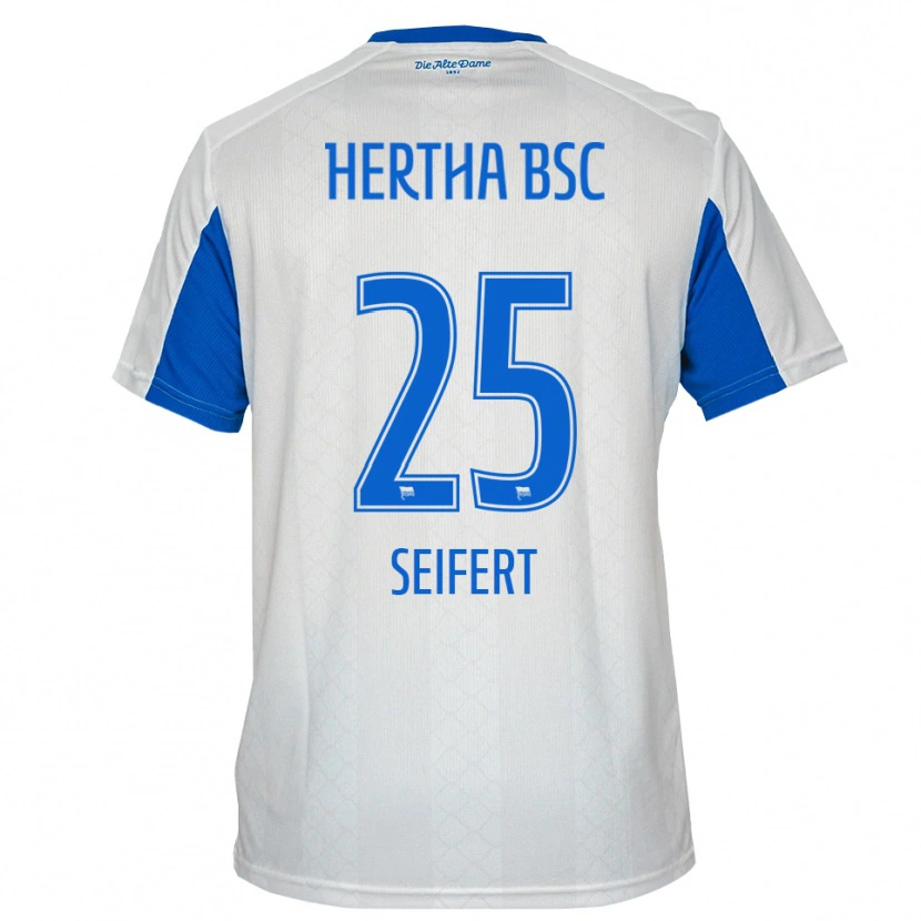 Danxen Criança Camisola Johanna Seifert #25 Branco Azul Alternativa 2025/26 Camisa Brasil
