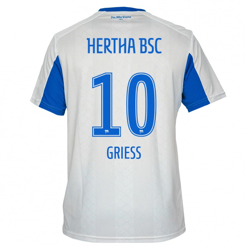 Danxen Criança Camisola Stephan Grieß #10 Branco Azul Alternativa 2025/26 Camisa Brasil