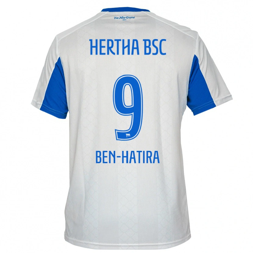 Danxen Criança Camisola Aslam Ben-Hatira #9 Branco Azul Alternativa 2025/26 Camisa Brasil