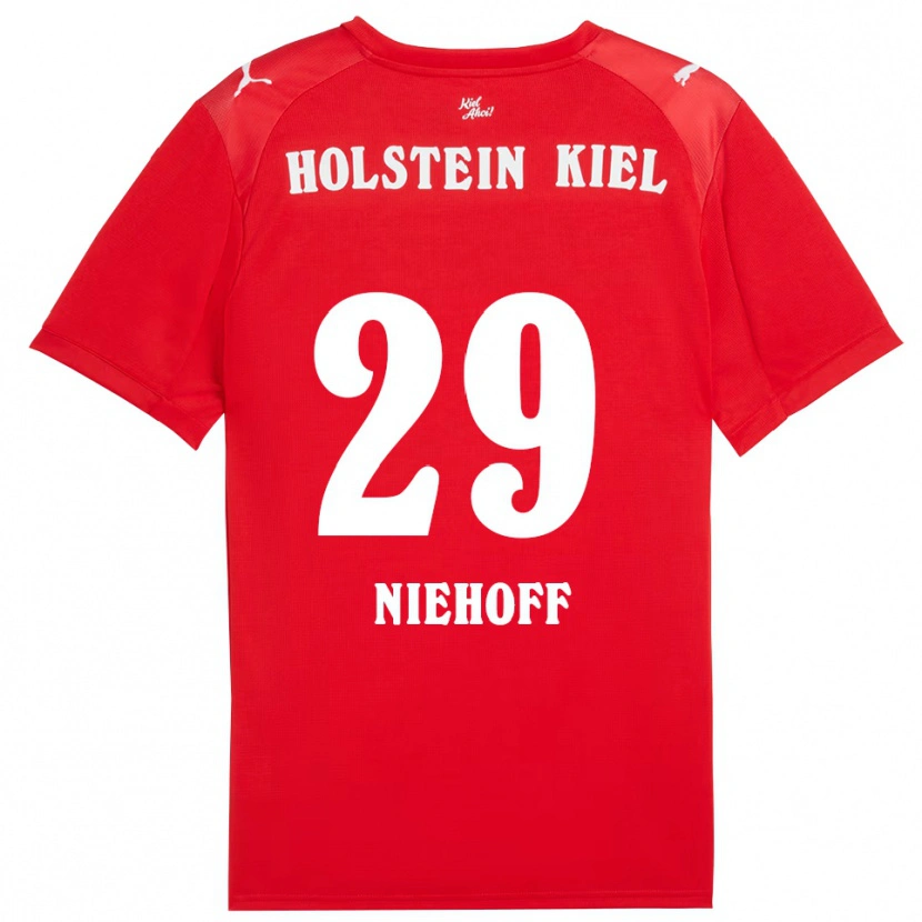 Danxen Criança Camisola Niklas Niehoff #29 Vermelho Azul Alternativa 2025/26 Camisa Brasil