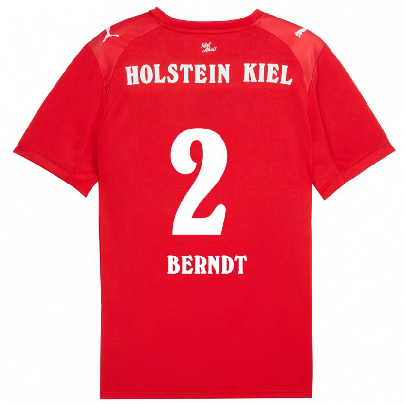 Danxen Criança Camisola Delf Berndt #2 Vermelho Azul Alternativa 2025/26 Camisa Brasil