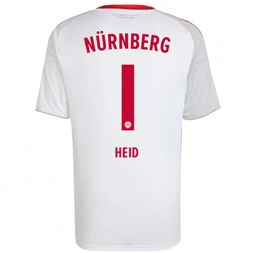 Danxen Criança Camisola Noah Heid #1 Branco Vermelho Alternativa 2025/26 Camisa Brasil
