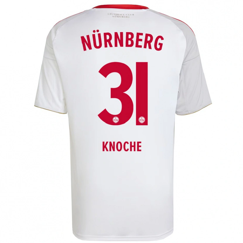 Danxen Criança Camisola Robin Knoche #31 Branco Vermelho Alternativa 2025/26 Camisa Brasil