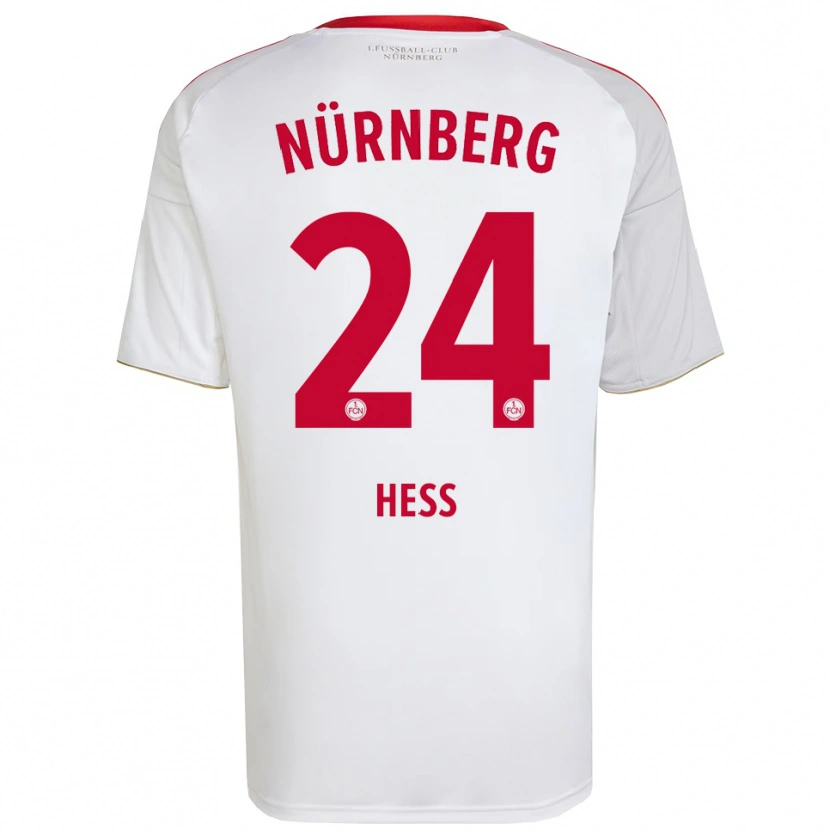 Danxen Criança Camisola Tobias Heß #24 Branco Vermelho Alternativa 2025/26 Camisa Brasil
