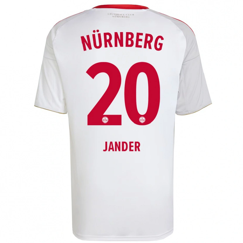 Danxen Criança Camisola Caspar Jander #20 Branco Vermelho Alternativa 2025/26 Camisa Brasil