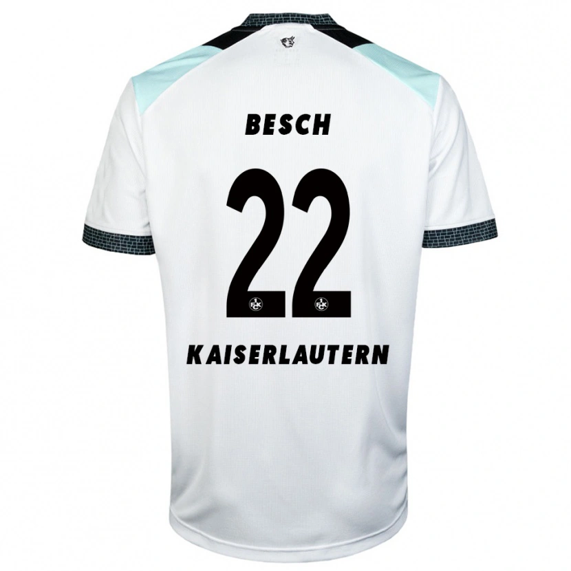 Danxen Criança Camisola Philipp Besch #22 Branco Preto Alternativa 2025/26 Camisa Brasil