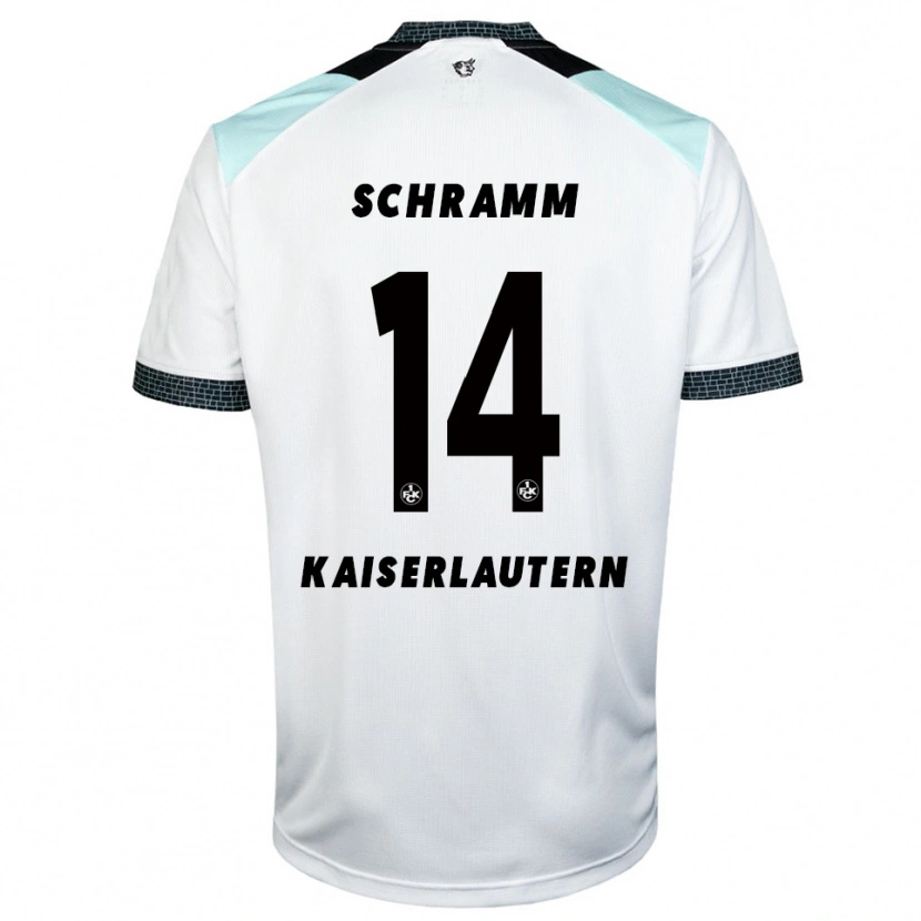 Danxen Criança Camisola David Schramm #14 Branco Preto Alternativa 2025/26 Camisa Brasil