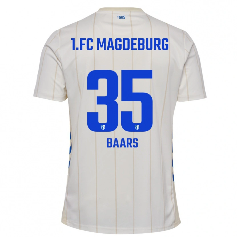 Danxen Criança Camisola Magnus Baars #35 Branco Azul Alternativa 2025/26 Camisa Brasil