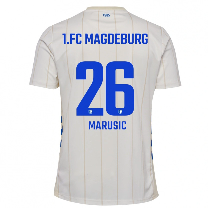 Danxen Criança Camisola Aleksa Marusic #26 Branco Azul Alternativa 2025/26 Camisa Brasil