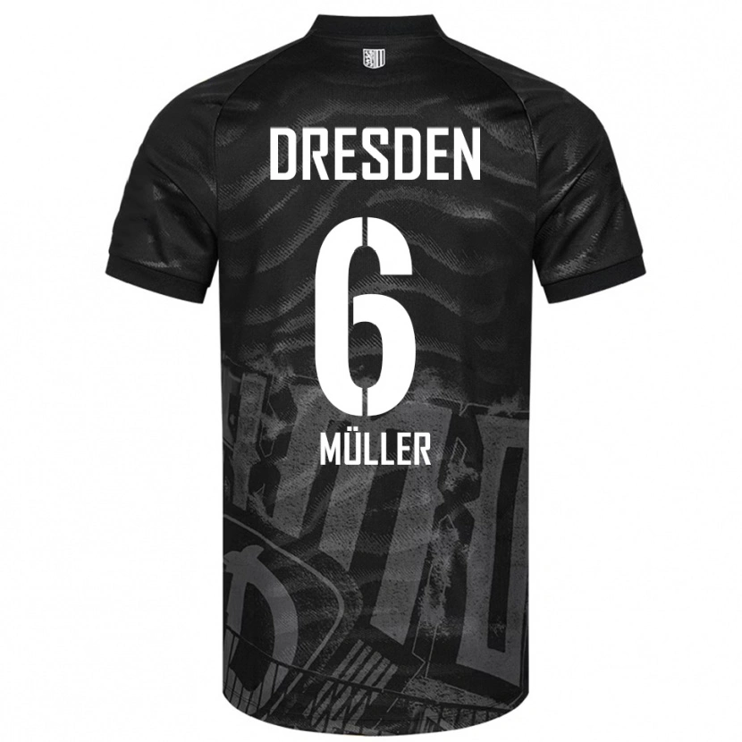 Danxen Criança Camisola Friedrich Müller #6 Preto Cinzento Alternativa 2025/26 Camisa Brasil