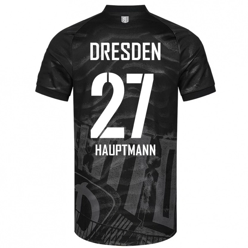 Danxen Criança Camisola Niklas Hauptmann #27 Preto Cinzento Alternativa 2025/26 Camisa Brasil