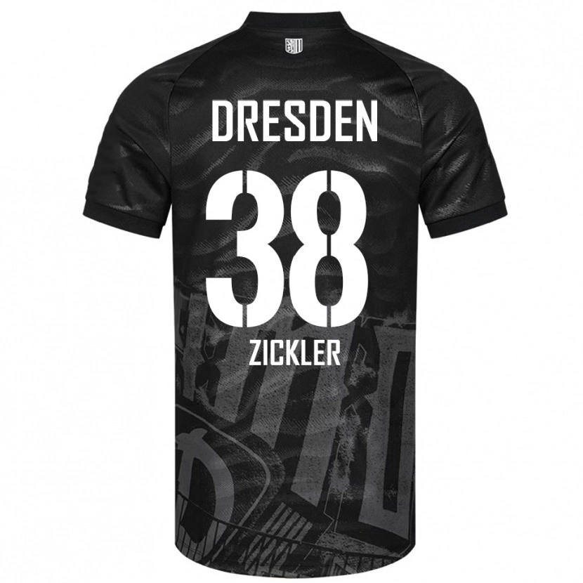 Danxen Criança Camisola Jakob Zickler #38 Preto Cinzento Alternativa 2025/26 Camisa Brasil