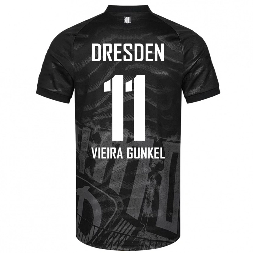 Danxen Criança Camisola Joel Vieira Gunkel #11 Preto Cinzento Alternativa 2025/26 Camisa Brasil