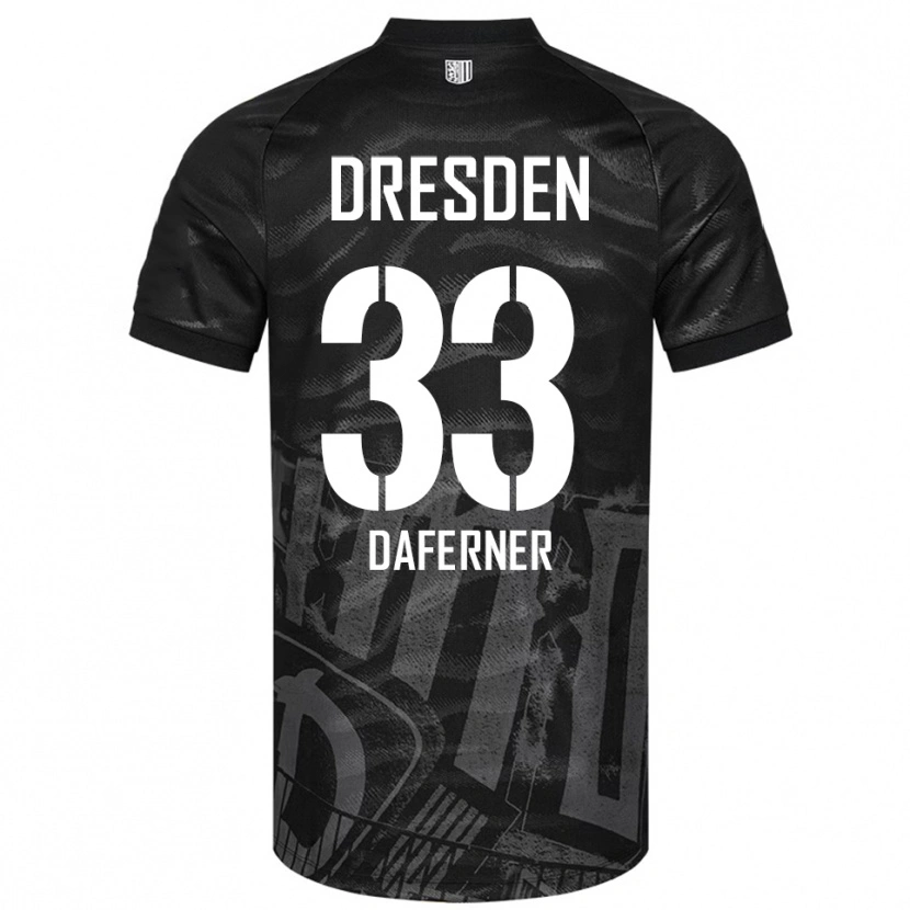 Danxen Criança Camisola Christoph Daferner #33 Preto Cinzento Alternativa 2025/26 Camisa Brasil