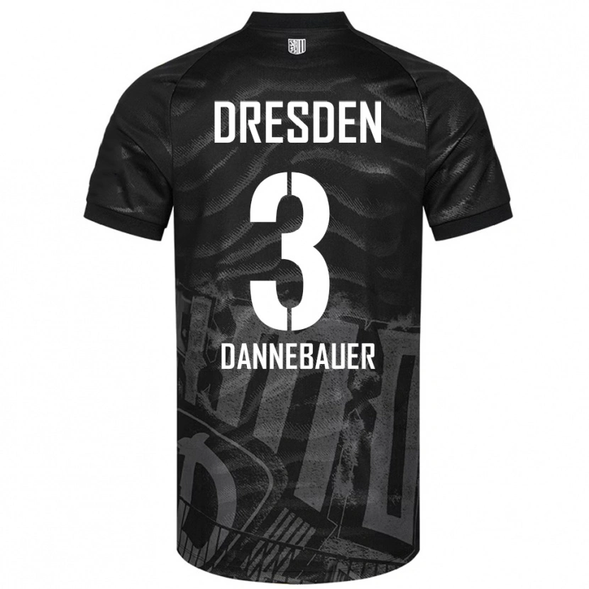 Danxen Criança Camisola Elias Dannebauer #3 Preto Cinzento Alternativa 2025/26 Camisa Brasil