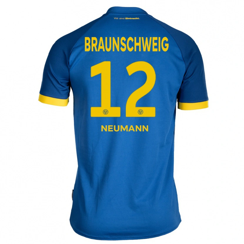 Danxen Criança Camisola Jakob Neumann #12 Azul Royal Amarelo Alternativa 2025/26 Camisa Brasil