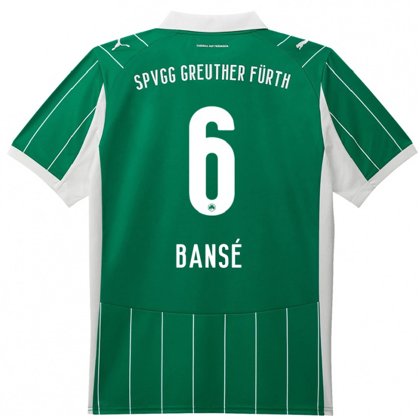 Danxen Criança Camisola Sacha Bansé #6 Verde Branco Alternativa 2025/26 Camisa Brasil