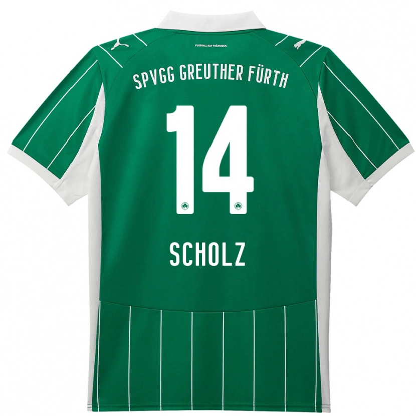 Danxen Criança Camisola Yannick Scholz #14 Verde Branco Alternativa 2025/26 Camisa Brasil