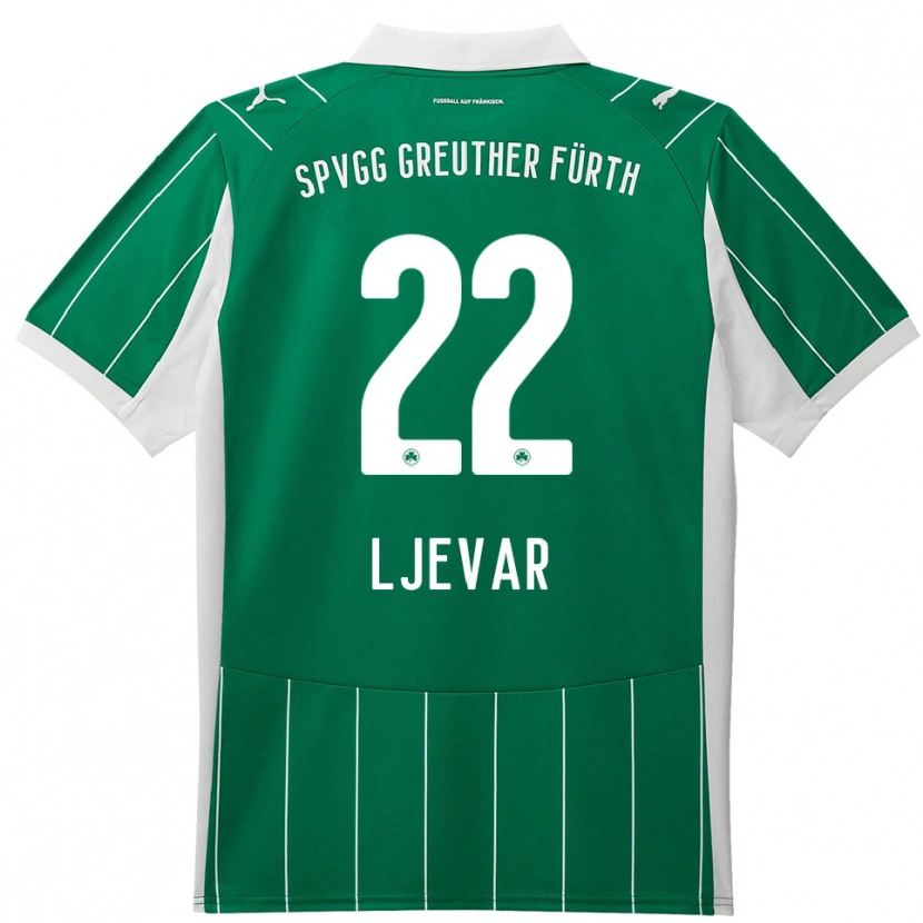 Danxen Criança Camisola Nico Ljevar #22 Verde Branco Alternativa 2025/26 Camisa Brasil
