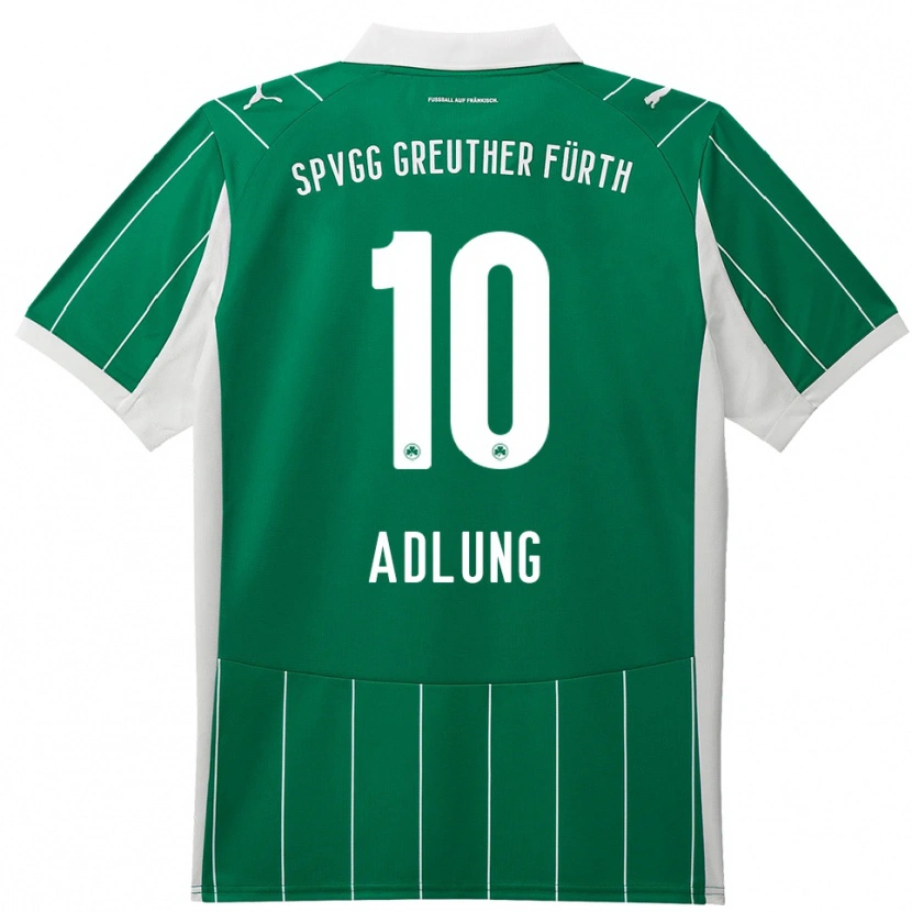Danxen Criança Camisola Daniel Adlung #10 Verde Branco Alternativa 2025/26 Camisa Brasil