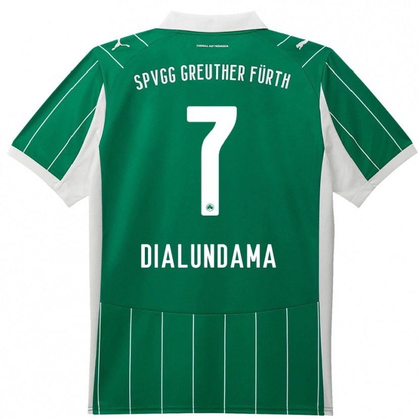 Danxen Criança Camisola Emmanuel Dialundama #7 Verde Branco Alternativa 2025/26 Camisa Brasil