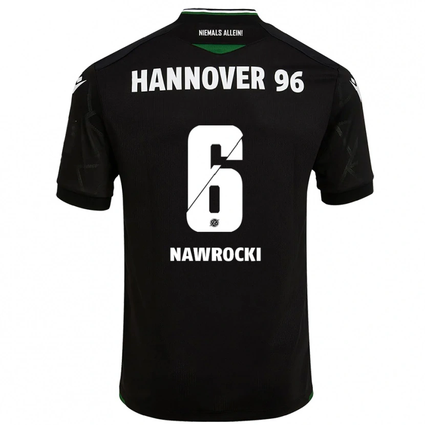 Danxen Criança Camisola Maik Nawrocki #6 Preto Verde Alternativa 2025/26 Camisa Brasil