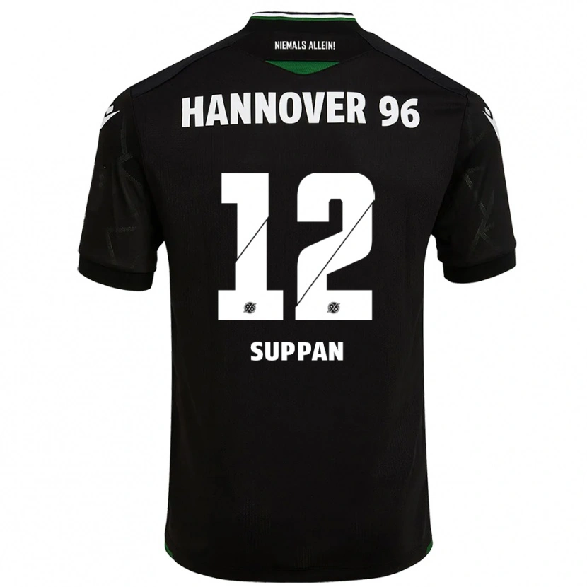 Danxen Criança Camisola Jannik Suppan #12 Preto Verde Alternativa 2025/26 Camisa Brasil