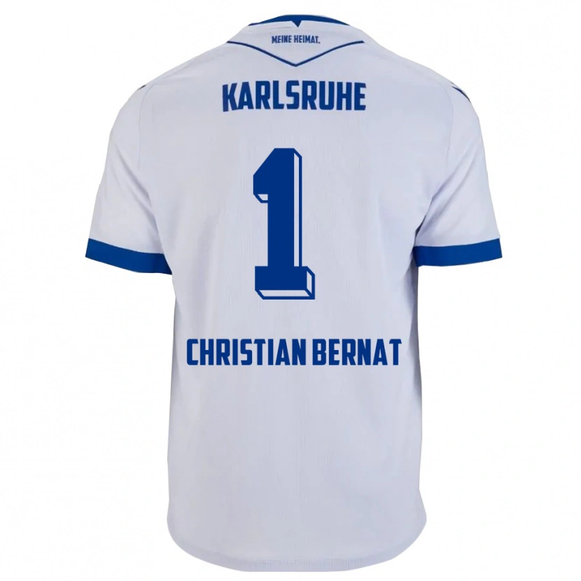 Danxen Criança Camisola Hans Christian Bernat #1 Branco Azul Alternativa 2025/26 Camisa Brasil