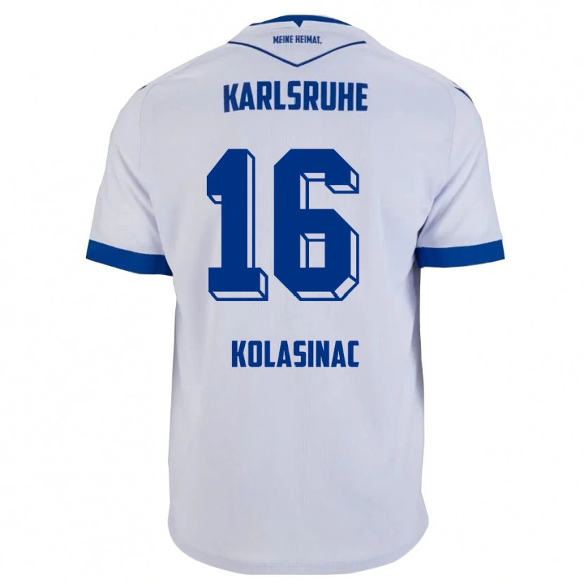 Danxen Criança Camisola Ajdin Kolasinac #16 Branco Azul Alternativa 2025/26 Camisa Brasil