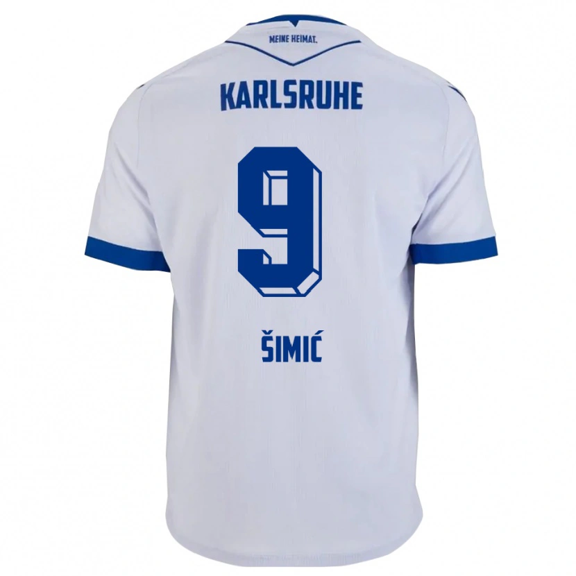 Danxen Criança Camisola Roko Simic #9 Branco Azul Alternativa 2025/26 Camisa Brasil
