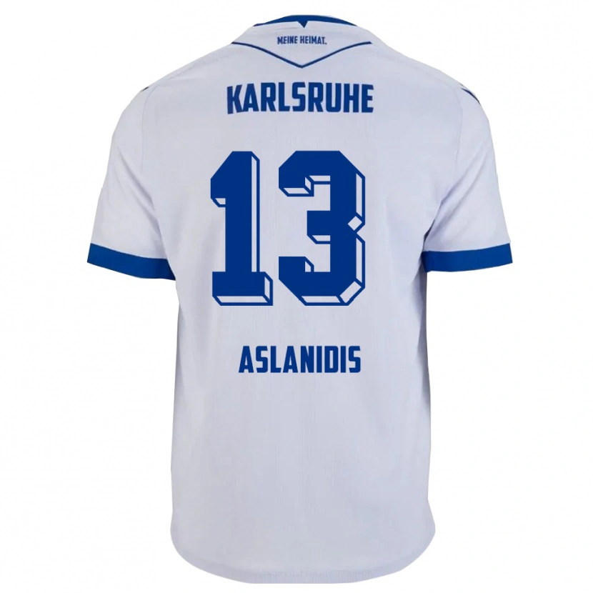 Danxen Criança Camisola Ioannis Aslanidis #13 Branco Azul Alternativa 2025/26 Camisa Brasil