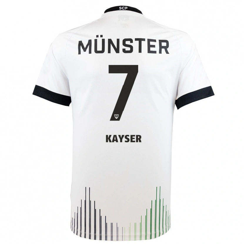 Danxen Criança Camisola Leon Kayser #7 Branco Preto Alternativa 2025/26 Camisa Brasil