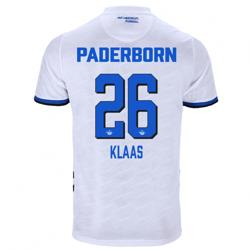 Danxen Criança Camisola Sebastian Klaas #26 Branco Azul Alternativa 2025/26 Camisa Brasil