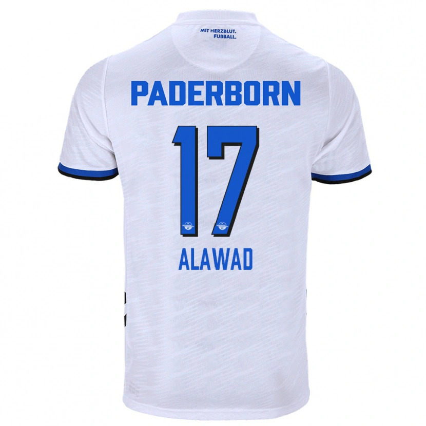 Danxen Criança Camisola A. Alawad #17 Branco Azul Alternativa 2025/26 Camisa Brasil